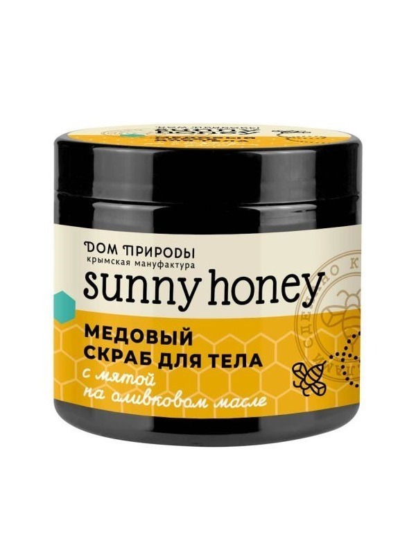 Медовый скраб для тела «Sunny Honey» - С мятой на оливковом масле