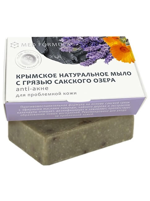 Крымское мыло натуральное с грязью Сакского озера «Anti-акне»