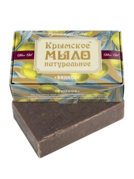 Крымское мыло натуральное на оливковом масле «Винное»