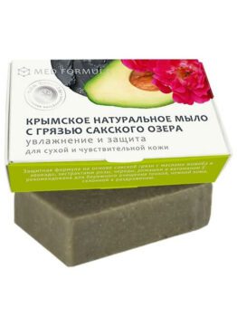 Крымское мыло натуральное с грязью Сакского озера «Med Formula» - Увлажнение и защита • Для сухой и чувствительной кожи